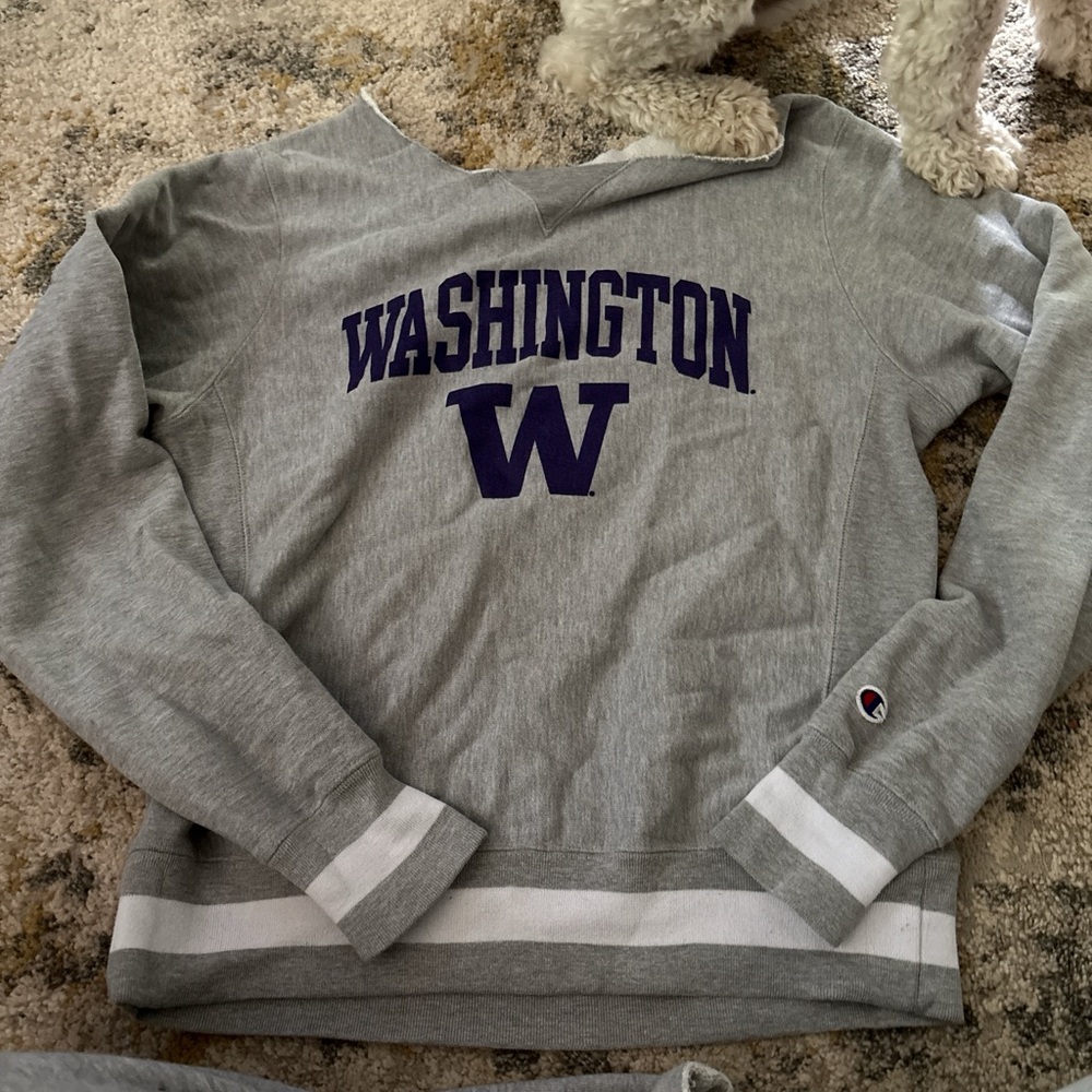 Champion Heather Gray Washington Crewneck